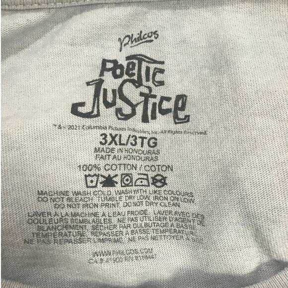 Philcos Poetic Justice Lucky Graphic Crew Neck Short Sleeve T-Shirt 3XL - Picture 3 of 3